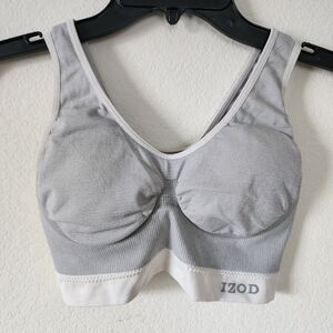 IZOD Women's Gray Padded Sports Bra Size Medium